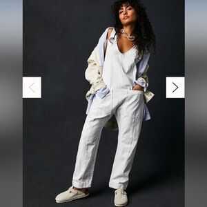 Free people white jumpsuit XS